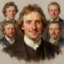 photo of hans baldung with simple smile paint detailed digital artstation, portrait hd 4 k, y greg rutkowski and gaston bussiere and craig mullins and j. c. leyendecker, hd