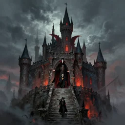 count dracula castle fantasy art concept art