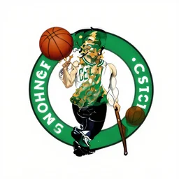 basketball boston celtics splash art graphic design color splash high contrasting art, fantasy, highly detailed, rule of thirds art by greg rutkowski