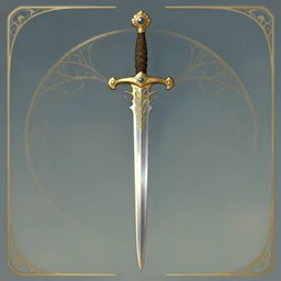 ornate floating symmetrical sword, illustration, elegant, digital painting, art nouveau