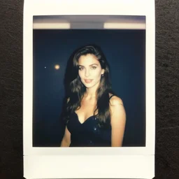 fallout 5 vintage polaroid analog pre - war photo of a beautiful charismatic female brunette protagonist, warm azure tones, heavy lensflare, color bleed, film grain, depth of field, jules bastien - lepage, rudolph belarski, johfra bosschart, alexandre cabanel