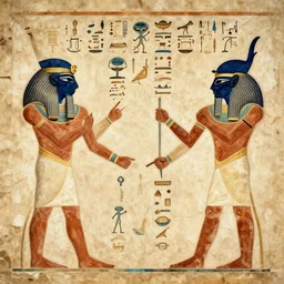 egyptian hieroglyphics depicting an alien invasion