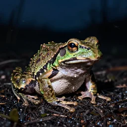 Photo of a Frog, night