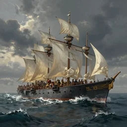 Epic naval battle, elegant, volumetric lighting, digital painting, highly detailed, artstation, sharp focus, illustration, concept art, ruan jia, steve mccurry
