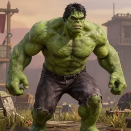 Film still of The Hulk in Red Dead Redemption 2 (2018 video game)