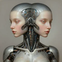 symmetry!! portrait of female android, intricate, elegant, highly detailed, digital painting, artstation, concept art, smooth, sharp focus, illustration, art by fra angelico and greg ruthkowski