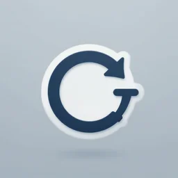 a reset icon, modern, pictorial mark, iconic logo symbol