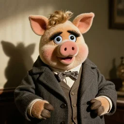 old photo of Miss Piggy during the Great Depression