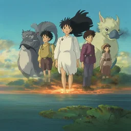 Spirits over the horizon by Studio Ghibli