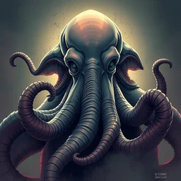 cthulhu proudly posing for a portrait, great old ones, lovecraftian, pixiv fanbox, dramatic lighting, maximalist pastel color palette, splatter paint, pixar and disney concept, graphic novel by fiona and dustin nguyen, peter elson, alan bean, wangechi mutu, clean cel shaded vector art, on artstation