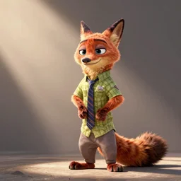 Nick Wilde (from Zootopia) doing one last job before he's out of the game for good
