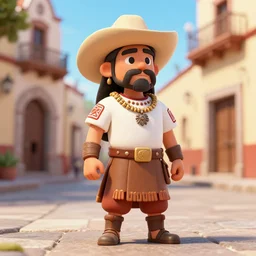 guanajuato cartoon, hd, guatemalan warrior, realistic