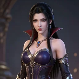 beautiful vampire warrior, highly detailed, 4k, HDR, smooth, sharp focus, hyper realistic, high resolution