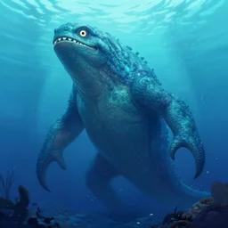 Ocean Giant Creature Bloop, digital art