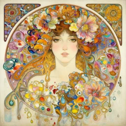 an intricate oil painting of one beautifull woman centered portrait surounded by hiper detailed inkdrop in water, flowers, fluid acrilic art, melting colorfull wax, coloful flower petals, colorfull, excelent composition, wide shot, by yoshitaka amano, by greg rutkowski, by alphonse mucha by jeremyg lipkinng, by rhads, by