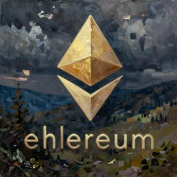 oil painting manifestation agaisnt ethereum