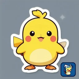 cute miss mascot poichigeon poichigeon pidove pokemon sticker art, cronobreaker, beeple game icon