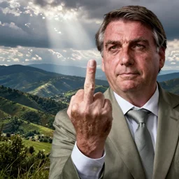 bolsonaro handing a middle finger