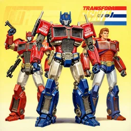 transformers verse gi joe. 8 0 s hand painted art advertising