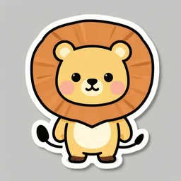 cute miss mascot lion sticker art, cronobreaker, beeple