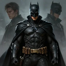 a caped crusader looking beyond, intricate, highly detailed, digital painting, artstation, concept art, smooth, sharp focus, illustration, unreal engine 5, 8 k, art by artgerm and greg rutkowski and shinkiro