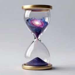 Hourglass with galaxies inside, digital art, unreal engine, extremely detailed