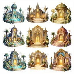 photo cartoon bd illustration comic manga painting of hotel environement : 5 fantasy environement, digital painting : 1 fat brush concept sketch artist bd enki bilal : 1 0