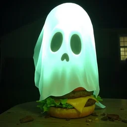 omg ghost burger 3 am challenge gone extremely wrong, ghost burger came too my house, youtube clickbait thumbnail