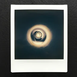 old polaroid of an weird portal to another dimension