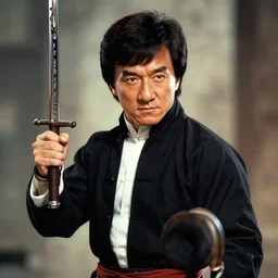 jackie chan portrait as a dnd character fantasy art.