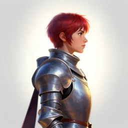 side - profile painted portrait, imogen poots as a knight, bright backlit, key lighting, smooth, gaudy colors, octane render aesthetic, dota matte painting concept art, official fanart behance hd artstation by jesper ejsing, by rhads and makoto shinkai and lois van baarle and ilya kuvshinov and rossdraws