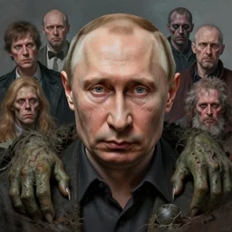 vladimir putin face recognizable, swamp troll, macabre, by donato giancola and greg rutkowski and wayne barlow and zdzisław beksinski, realistic face, digital art