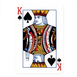 a king in the style of a playing card