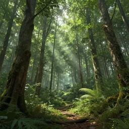 deciduous forest in a humid subtropical climate, award winning fantasy concept art