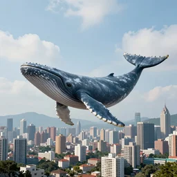 a city inside a whale, realistic, highly detailed