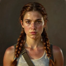 realistic young Lara Croft portrait, atmospheric lighting, painted, intricate, volumetric lighting, beautiful, rich deep colors masterpiece, golden hour, sharp focus, ultra detailed, by Leesha Hannigan, Ross Tran, Thierry Doizon, Kai Carpenter, Ignacio Fernández Ríos
