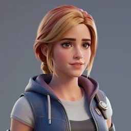 textured film grain subsurface scattering korean fashion model face emma watson as a fortnite character cgsociety octane render unreal engine redshift render trending on artstation trending on artstation render blender behance cg superhero
