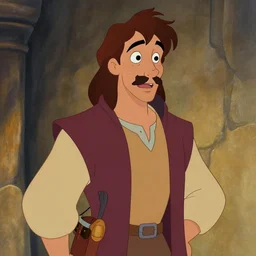 enrico pucci in disney's hunchback of notre dame, digital art, high quality