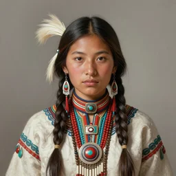 portrait of a comanche warrior woman, intricate, highly detailed, centered, digital painting, artstation, concept art, smooth, sharp focus, illustration, artgerm, donato giancola, Joseph Christian Leyendecker, Les Edwards, Ed Repka, WLOP, Artgerm