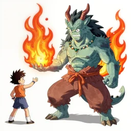 a mythical being giving the gift of atomic fire to humans by satoshi kon, 4 k