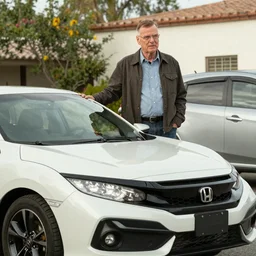 Walter White buying a brand new Honda Civic, movie still , 4k