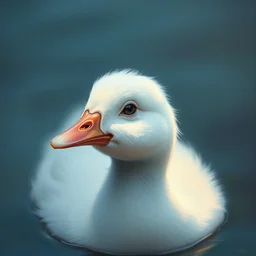 cute white round duck, 4 k oil on linen by wlop, artgerm, andrei riabovitchev, nuri iyem, james gurney, james jean, greg rutkowski, highly detailed, soft lighting 8 k resolution