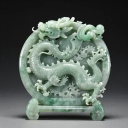 dragon ornate jade sculpture