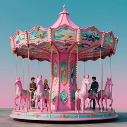 mutant biomorphic biological biogeometric structure, hot pink and teal, cinematic graded palette. animal spirit guardian carousel painted jean - leon gerome, homer tanuka, james jean, mead schaeffer. trending on pinterest. influences from dean cornwell, greg tocchini, alphonse mucha, akira