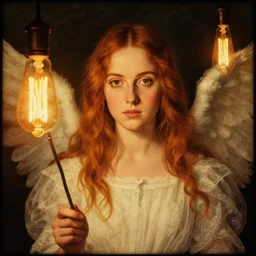 alison brie, storybook illustration, portrait, vintage, exposure, vignette, warm color palette, high contrast, kinemacolor, angelic, edison bulb, by hieronymus bosch
