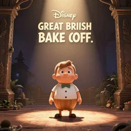 Disney's Pixar Great British Bake Off, cartoon, animated style