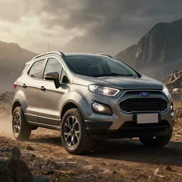 ford ecosport, an epic fantasy, dramatic lighting, cinematic, establishing shot, extremely high detail, photorealistic, cinematic lighting, artstation, by simon stalenhag, horizon forbidden west
