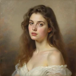 a beautiful painting of a gorgeous young mother