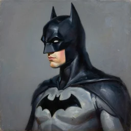 ashley wood portrait painting of batman, as overwatch character, medium shot, asymmetrical, profile picture, organic painting, dramatic lighting, matte painting, bold shapes, hard edges, 6 0 s french movie poster, french impressionism, palette knife and brush strokes, dutch angle, trending on artstation, by huang guangjian and gil elvgren and sachin teng