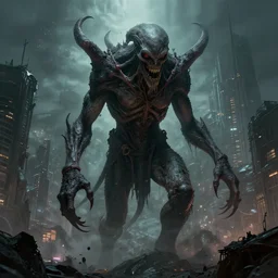 cthulhu in a dystopian city, by greg rutkowski, horror, cgsociety, trending on artstation